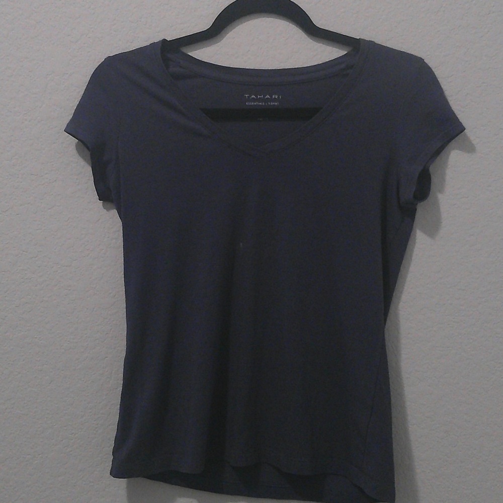 Tahari Deep Blue Short Sleeve Tee